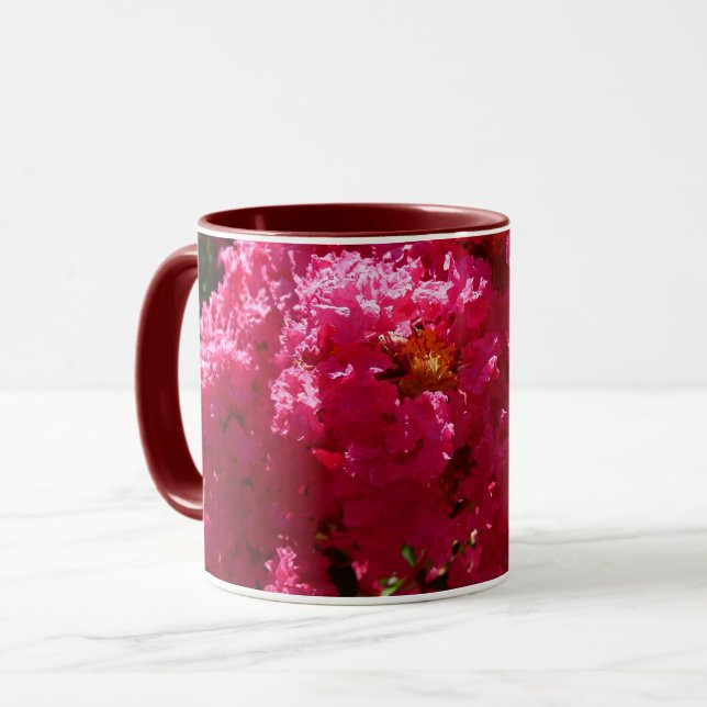 Mug Arbre de Crape Myrtle Fleurs Magenta (Devant gauche)