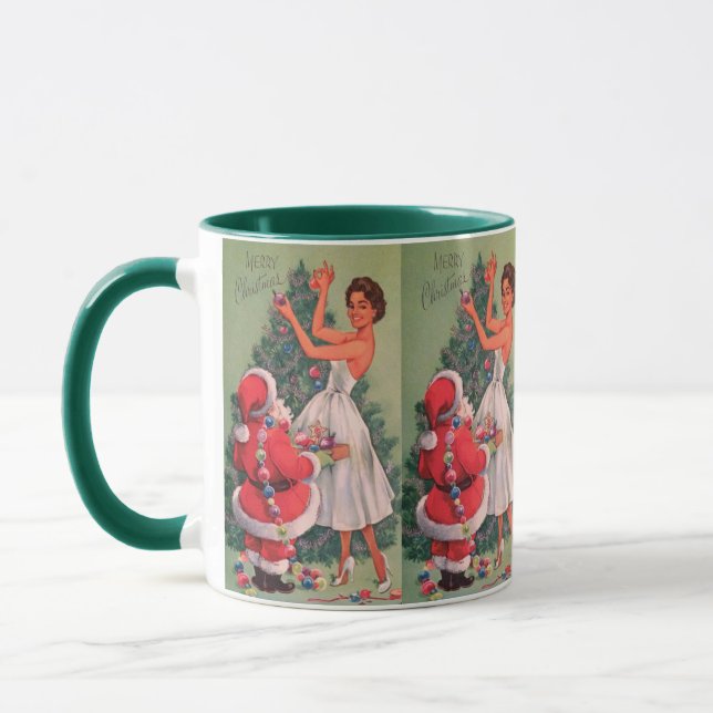 Mug Arbre de décoration de Noël vintage des années 195 (Gauche)