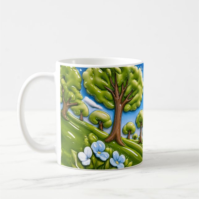 Mug Arbre de Fantaisie d'Été (Gauche)