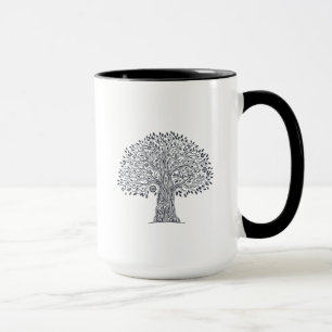 Mug Arbre de griffonnage de la vie