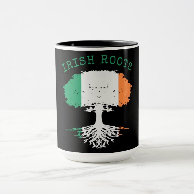 Mug Arbre de la famille des racines irlandaises (Centre)