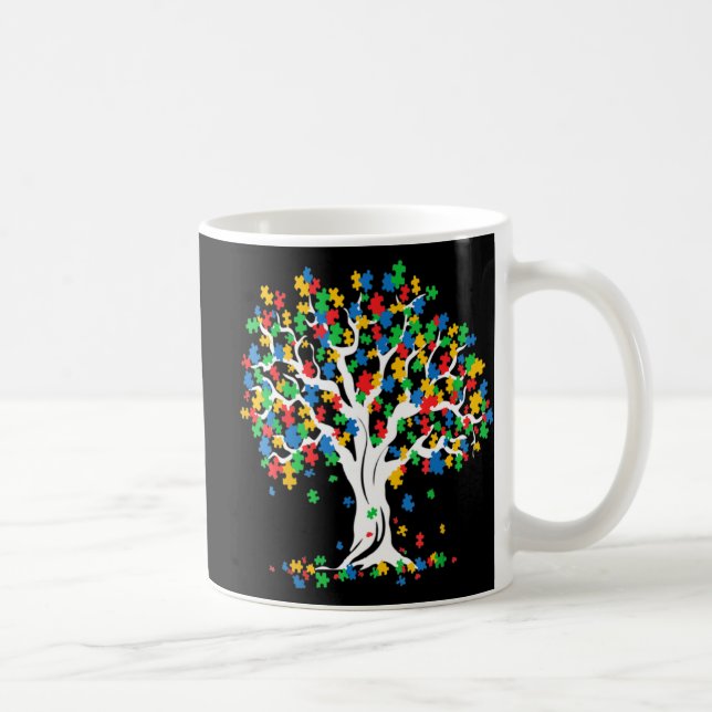 Mug Arbre de la Sensibilisation sur l'autisme de vie M (Droite)