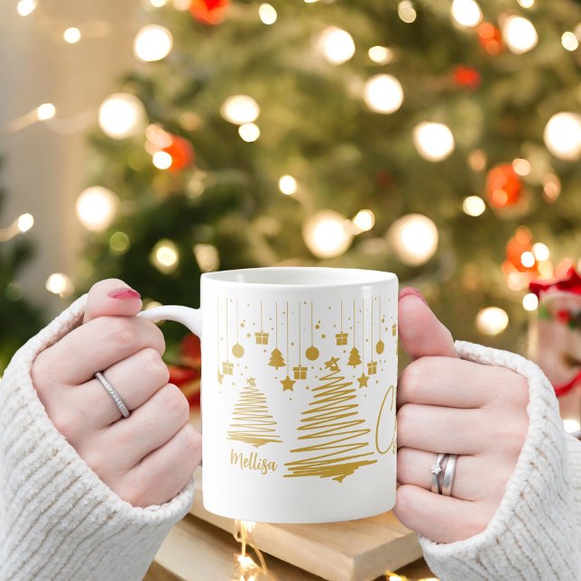 Mug Arbre de Noël Abstrait glamour (Créateur téléchargé)