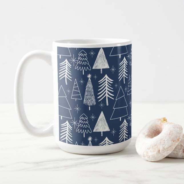 Mug Arbre de Noël - Arbre À feuillage persistant - Arb (Avec donut)