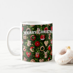 Mug Arbre de Noël avec des jouets en feutre