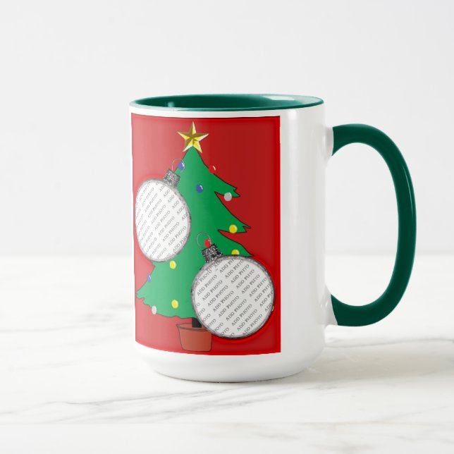 Mug Arbre de Noël avec vos photos (Droite)