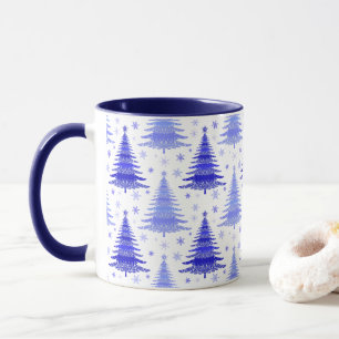 Mug Arbre de Noël Blue Periwinkle Design Motif