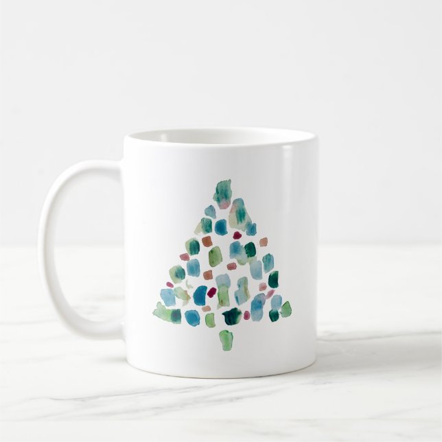 Mug Arbre de Noël coloré Abstrait (Gauche)