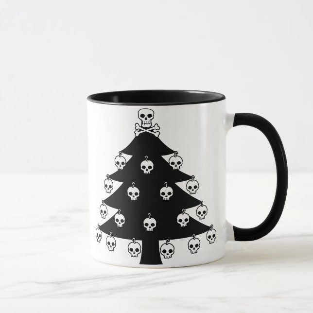 Mug Arbre de Noël de crâne (Droite)