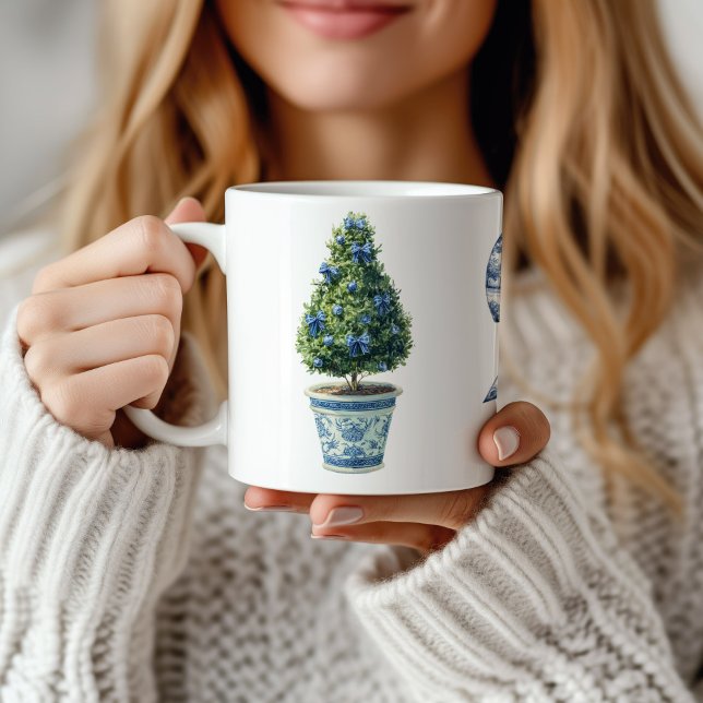 Mug Arbre de Noël de la Chinoiserie (Chinoiserie Christmas Topiary Tree Mug)