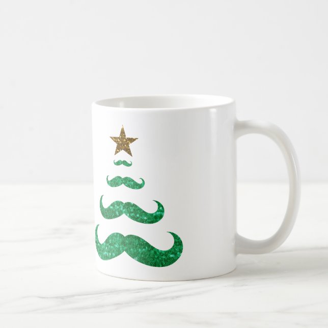 Mug arbre de noël de la moustache (Droite)