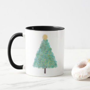 Mug Arbre de Noël de la parties scintillant verte