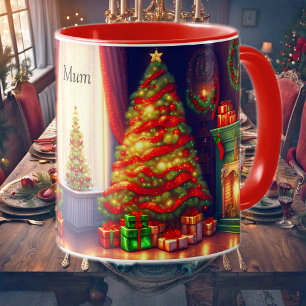 Mug Arbre de Noël de style Vintage