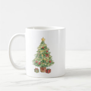 Mug Arbre de Noël décoré avec des cadeaux pour les fêt