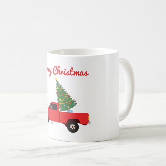 Mug Arbre de Noël du camion de ramassage (Devant droit)