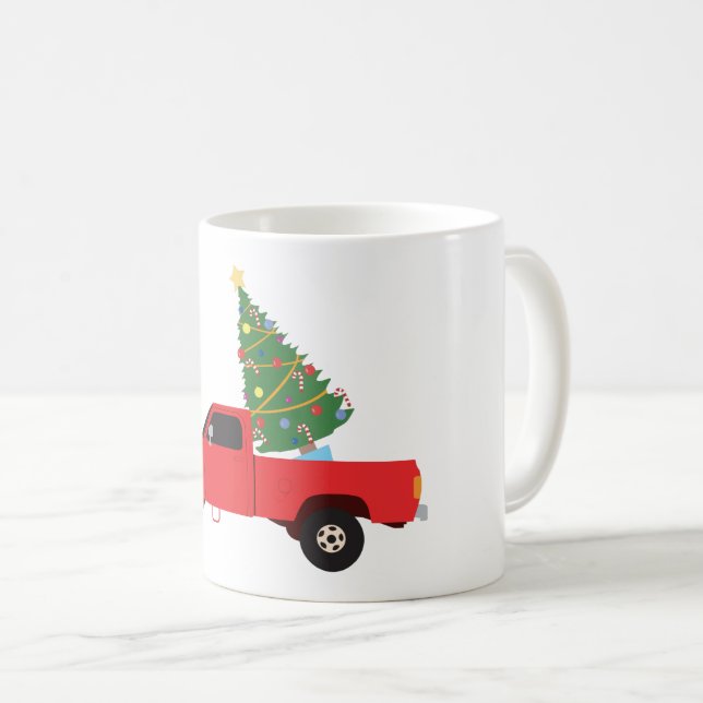 Mug Arbre de Noël du camion de ramassage (Devant droit)