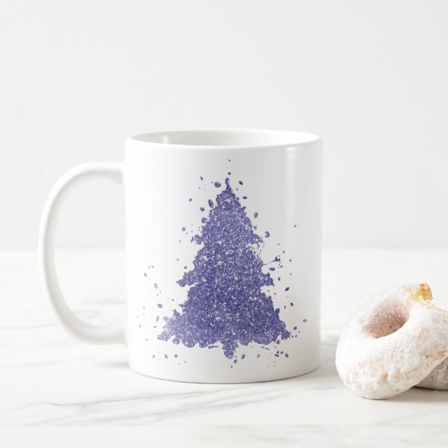 Mug Arbre de Noël élégant | Charming Lavender Purple (Avec donut)