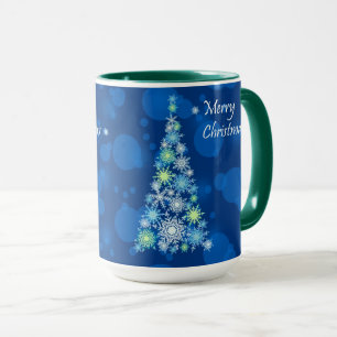 Mug Arbre de Noël en flocons de neige.