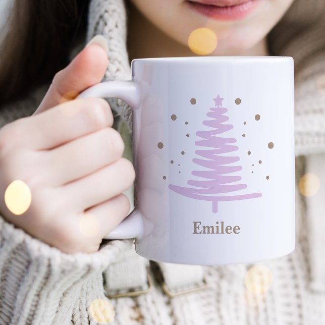 Mug Arbre de Noël en or rose (Créateur téléchargé)