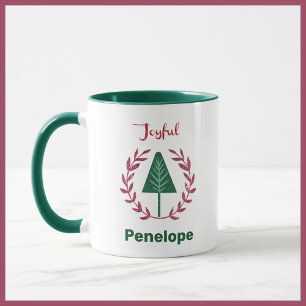 Mug Arbre de Noël et couronne