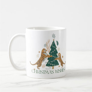 Mug Arbre de Noël et tigres mignons
