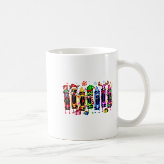 Mug Arbre De Noël Fabriqué De Crayons Vie D'Enseignant (Droite)