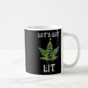 Mug Arbre de Noël Feuilles de mauvaises herbes Pot Thc
