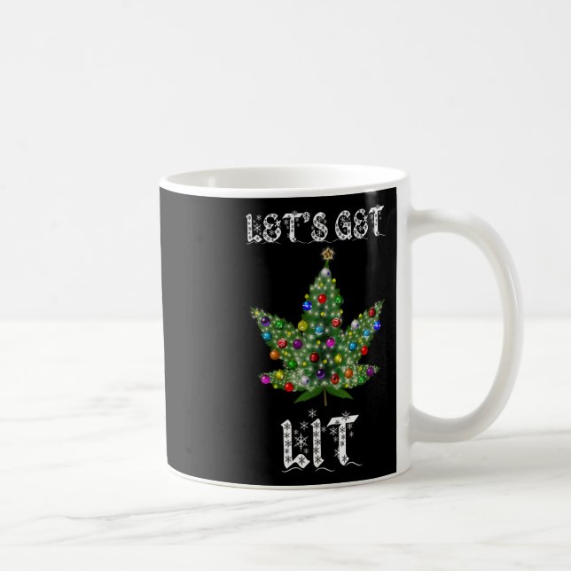 Mug Arbre de Noël Feuilles de mauvaises herbes Pot Thc (Droite)