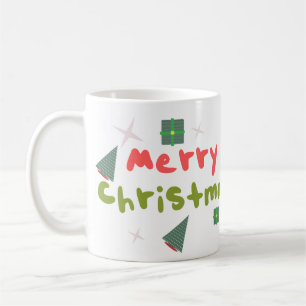 Mug Arbre de Noël Groovy Lettres Bulles