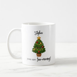 Mug Arbre de Noël Kawaii Cadeau drôle pour petit ami