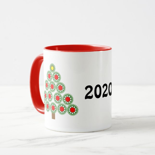 Mug Arbre de Noël mécanique (Devant gauche)
