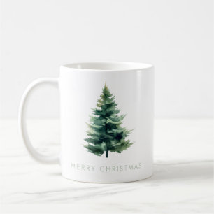 Mug Arbre de Noël minimaliste vert Noël Fêtes