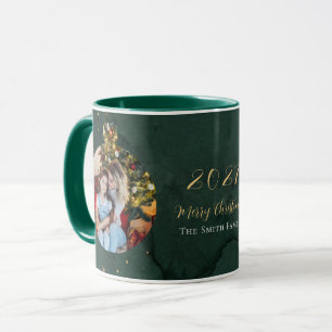 Mug Arbre de Noël Moderne en Collage de Photos Polaroï