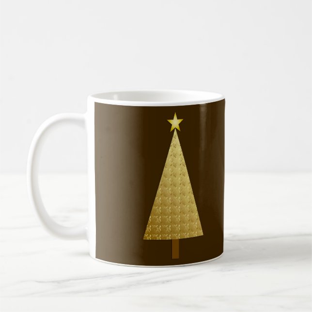 Mug Arbre de Noël moderne métal doré (Gauche)