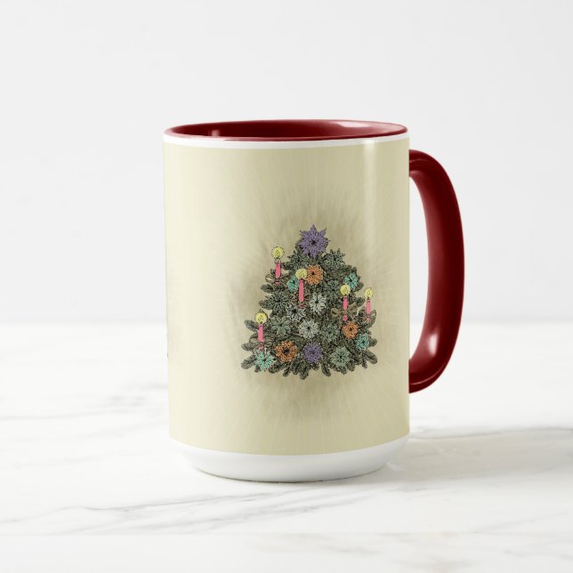 Mug Arbre de Noël - Mug, Coupe (Devant droit)