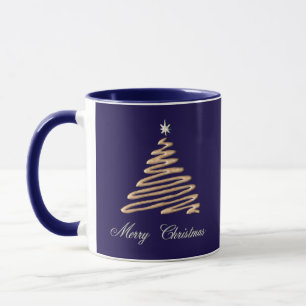 Mug Arbre de Noël or avec Joyeux Noël