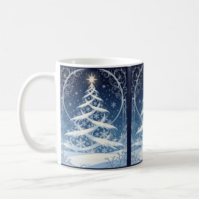 Mug Arbre de Noël orné exquis (Gauche)