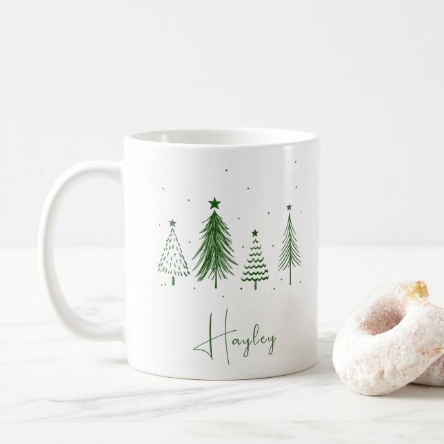 Mug Arbre de Noël personnalisé (Avec donut)