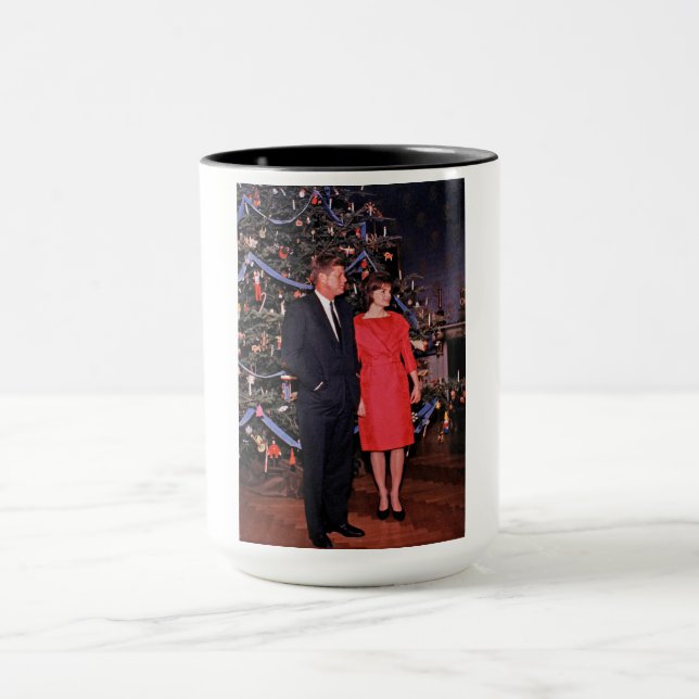 Mug Arbre de Noël Président John Kennedy & Jacqueline (Centre)