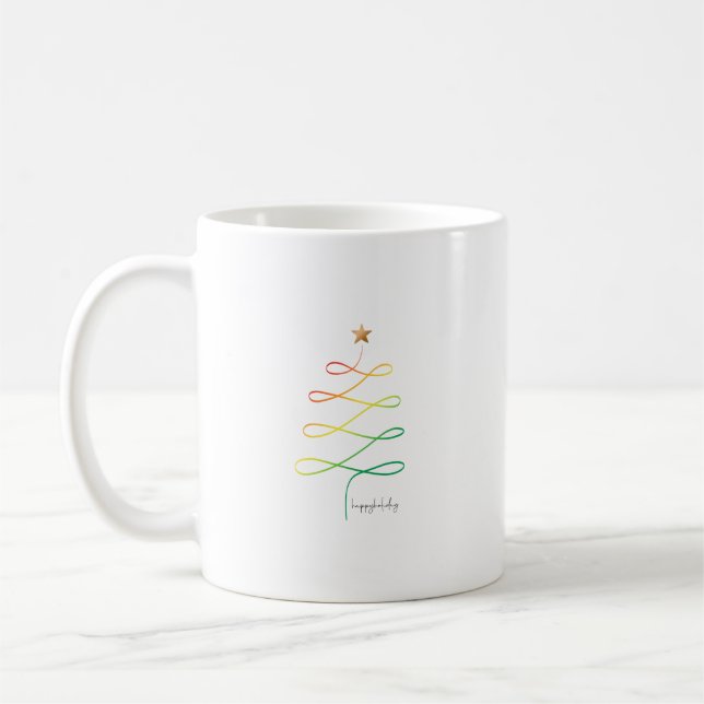 Mug Arbre de Noël Rainbow (Gauche)