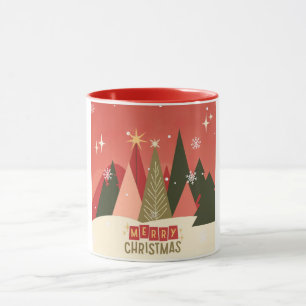 Mug Arbre de Noël rétro/vintage joyeux
