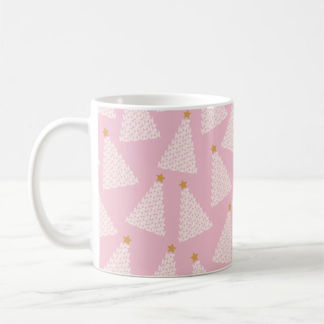 Mug Arbre de Noël rose Motif (Gauche)