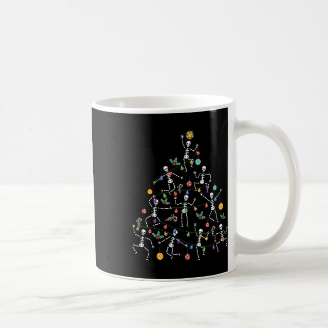 Mug Arbre de Noël squelette dansant drôle Halloween (Droite)