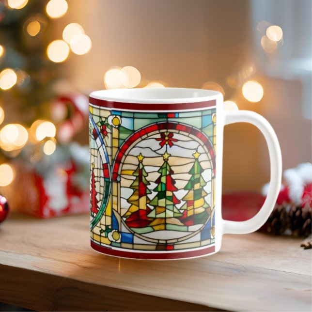 Mug Arbre de Noël Tige Verre d'art Musique de Noël (Créateur téléchargé)
