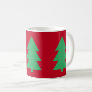 Mug Arbre de Noël vert rouge