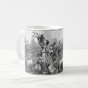 Mug Arbre de Noël Victorien Famille Antiquité Fêtes