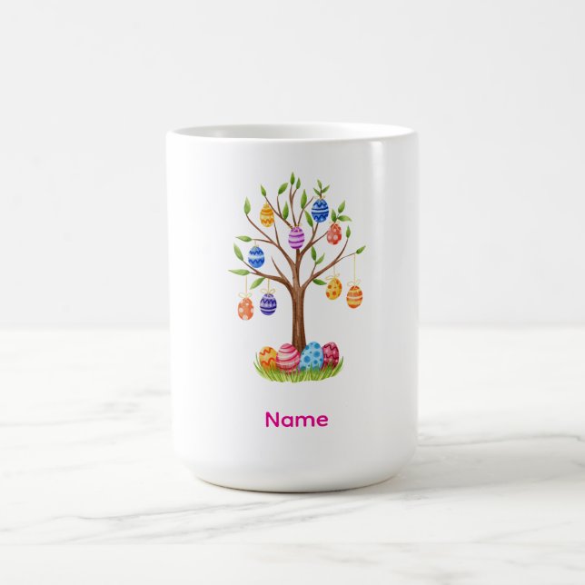 Mug Arbre de Pâques aquarelle avec œufs décorés suspen (Centre)