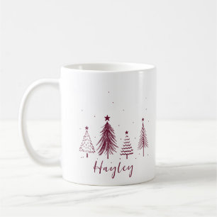 Mug Arbre de pin de Noël personnalisé