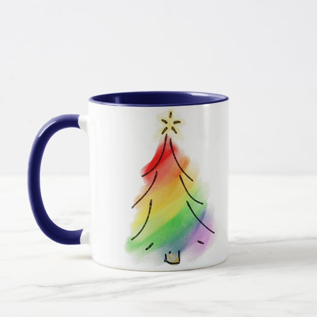 Mug Arbre de vacances Rainbow (Gauche)