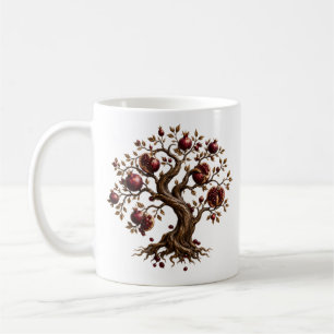 Mug Arbre de Vie avec Grenades   Art en Relief 3D